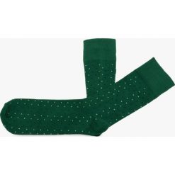Zielone skarpety męskie w kropki SKARPETY. Zielone skarpety męskie Ryłko, bez wzorów, z bawełny. Za 24.99 zł.