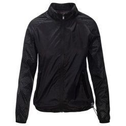 Lekka kurtka treningowa damska Ferrari 15541. Czarne kurtki sportowe damskie Ferrari, xs, bez wzorów, z materiału, z kapturem, na fitness i siłownię. Za 159.00 zł.