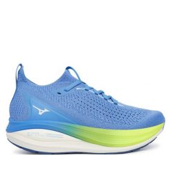 Buty do biegania Mizuno. Niebieskie obuwie sportowe damskie Mizuno, bez wzorów, do biegania. Za 759.99 zł.