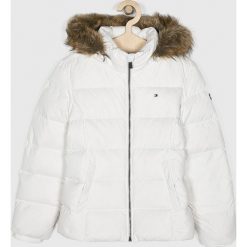 Tommy Hilfiger - Kurtka puchowa dziecięca 128-176 cm. Szare kurtki i płaszcze dla dziewczynek Tommy Hilfiger, z elastanu. Za 749.90 zł.