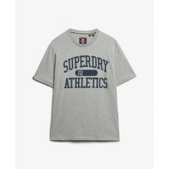 Koszulka Superdry Athletic Essential. Szare koszulki sportowe męskie Superdry., xl, bez wzorów, bez kołnierzyka, bez ramiączek. Za 136.65 zł.