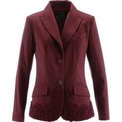 Żakiet bonprix czerwony klonowy. Żakiety damskie marki bonprix. Za 199.99 zł.