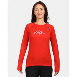 Damska warstwa bazowa z wełny merino Kilpi MAVORA TOP-W. Czerwone bielizna termoaktywna damska Kilpi, bez wzorów, z wełny, bez ramiączek. Za 422.05 zł.