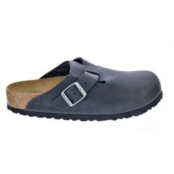 Kapcie Birkenstock Boston Dorosłych. Czarne kapcie damskie Birkenstock, bez wzorów, z materiału. Za 669.00 zł.