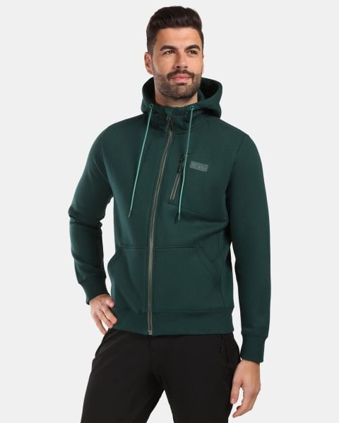 Męska bawełniana bluza z kapturem Kilpi DANILO-M. Zielone bluzy męskie Kilpi, m, bez wzorów, z bawełny, z kapturem. Za 292.95 zł.