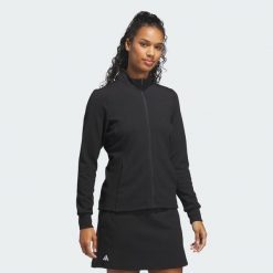 Kurtka Performance Texture Full Zip. Czarne kurtki sportowe damskie Adidas, bez wzorów, bez kaptura, na golfa. Za 329.00 zł.