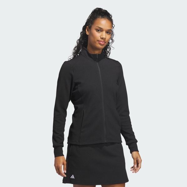 KURTKA PERFORMANCE TEXTURE FULL ZIP. Czarne kurtki damskie Adidas, l, bez wzorów, z dzianiny, bez kaptura. Za 329.00 zł.