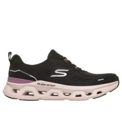 Buty sportowe damskie Skechers Glide Step Altus Cool Flow. Czarne obuwie sportowe damskie Skechers, bez wzorów, z materiału, trekkingowe. Za 356.00 zł.