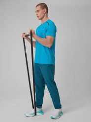 4F Spodnie treningowe szybkoschnące męskie - granatowe S. Niebieskie spodnie sportowe męskie 4f, l, bez wzorów, ze skóry. Za 229.99 zł.