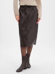 Opus spódnica midi ze sztucznej skóry Kobiety Sztuczna skóra brązowy, 36. Brązowe spódnice damskie Opus, bez wzorów, ze skóry, midi. Za 449.95 zł.