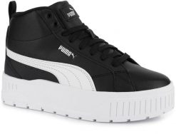 Buty sportowe sneakersy damskie wysokie na platformie PUMA KARMEN II MID 397459-. Białe obuwie sportowe damskie Puma, z aplikacjami, z materiału, trekkingowe. Za 209.00 zł.