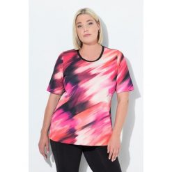 Damskie T-Shirt wycięcie na plecach okrągły dekolt rękaw 1/2. Czerwone koszulki sportowe damskie Ulla Popken, plus size, bez wzorów, z elastanu, bez kołnierzyka, bez ramiączek. Za 199.99 zł.