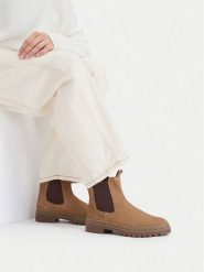 Lasocki Sztyblety CEO-WB-DAISY-09 Brązowy. Brązowe botki damskie Lasocki, ze skóry, bez obcasa, na płaskiej podeszwie, bez zapięcia. Za 249.99 zł.