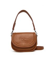 Pepe Jeans Torebka Crisha Code PL0300006 Brązowy. Brązowe torebki do ręki damskie Pepe Jeans, bez wzorów, z jeansu, bez dodatków. Za 279.99 zł.