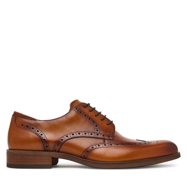 Półbuty Clarks. Brązowe eleganckie półbuty Clarks, wizytowe, bez zapięcia. Za 433.99 zł.