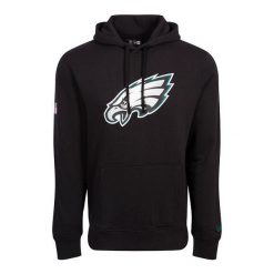 Bluza z kapturem Eagles NFL. Czarne bluzy męskie New Era, m, bez wzorów, z kapturem. W wyprzedaży za 262.50 zł.