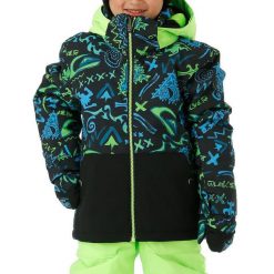 Kurtka narciarska dla dzieci Quiksilver Little Mission zimowa. Czarne buty zimowe chłopięce Quiksilver, na zimę, bez wzorów, z poliesteru, sportowe, bez kaptura. Za 219.00 zł.