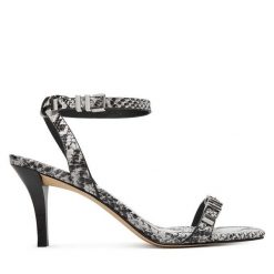 Sandały MICHAEL Michael Kors. Szare sandały damskie MICHAEL Michael Kors, bez wzorów, bez obcasa, na szpilce, bez zapięcia. Za 399.99 zł.