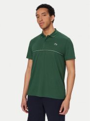 Lacoste Polo DH0171 Zielony Regular Fit. Zielone koszulki polo męskie Lacoste, m, bez wzorów, z syntetyku, bez ramiączek. Za 449.99 zł.