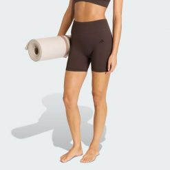 Legginsy Workout Essentials 4 inch. Brązowe legginsy damskie Adidas, l, bez wzorów, z dzianiny. Za 129.00 zł.