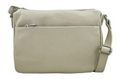 Listonoszka skórzana BARBERINI'S j. beżowa 519-10. Brązowe torby na ramię damskie Barberinis, bez wzorów, ze skóry, przez ramię, bez dodatków. Za 223.99 zł.