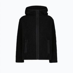 Płaszcz damski CMP 36P2916 Long Teddy. Czarne płaszcze damskie CMP, bez wzorów, z materiału, długie, bez kaptura. Za 329.99 zł.
