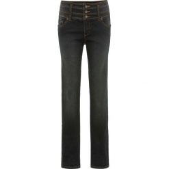 Dżinsy ze stretchem "Szczuplejsze brzuch, uda i pośladki" SLIM bonprix czarny. Jeansy damskie marki bonprix. Za 139.99 zł.