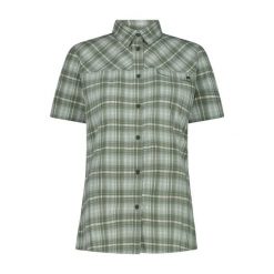 Koszula w kratę damska CMP. Zielone koszule damskie CMP, bez wzorów, sportowe, bez kołnierzyka, bez ramiączek. Za 308.00 zł.