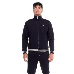 Bluza z bawełna z zamek błyskawiczny na co dzień. Czarne bluzy męskie LEONE 1947 APPAREL, bez wzorów, z bawełny, bez kaptura. W wyprzedaży za 164.19 zł.