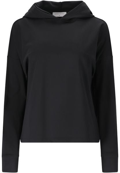 Bluza damska z kapturem Athlecia Guyana. Czarne bluzy damskie Athlecia, bez wzorów, z materiału, z kapturem, na fitness i siłownię. Za 222.00 zł.