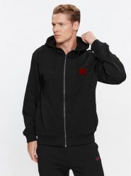Hugo Bluza Daple_V 50501016 Czarny Regular Fit. Czarne bluzy męskie Hugo, m, bez wzorów, z bawełny, bez kaptura. Za 429.99 zł.