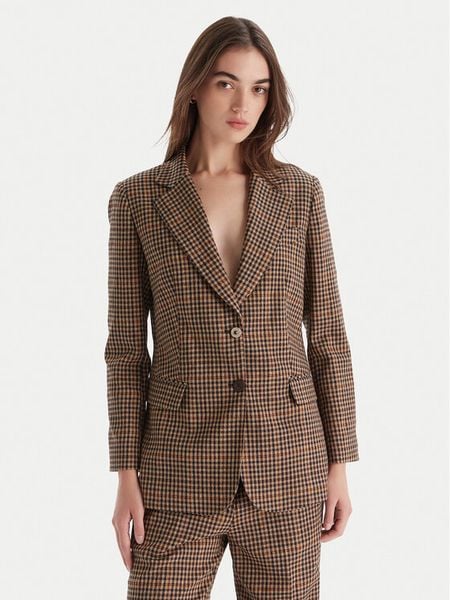 Liu Jo Marynarka MF5158 T4335 Brązowy Regular Fit. Brązowe żakiety damskie Liu Jo, bez wzorów, z wiskozy. Za 719.99 zł.