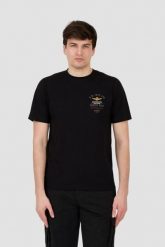 AERONAUTICA MILITARE Czarny bawełniany męski t-shirt Short Sleeve, Rozmiar XXL. Czarne t-shirty męskie Aeronautica Militare, m, bez wzorów, z bawełny, bez kołnierzyka. W wyprzedaży za 152.99 zł.