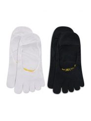 Vibram Fivefingers Stopki Ghost S15G12P Biały. Białe skarpety męskie Vibram Fivefingers, bez wzorów, z materiału. Za 59.99 zł.