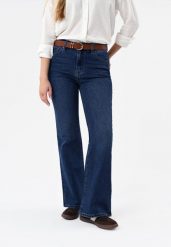 Jeansy dzwony, Flare Fit, D-MAG. Brązowe jeansy damskie Volcano. Za 169.99 zł.