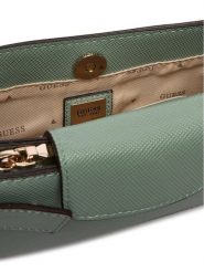 Guess Torebka Serenova Mini HWZG80 91720 Zielony. Zielone listonoszki damskie Guess, z aplikacjami, ze skóry, bez dodatków. Za 549.99 zł.