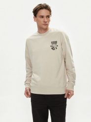 Jack & Jones Bluza Dirk 12249455 Beżowy Wide Fit. Brązowe bluzy męskie Jack & Jones, l, bez wzorów, z bawełny, bez kaptura. Za 79.99 zł.