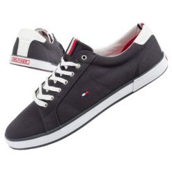 Trampki Tommy Hilfiger FM0FM00596403 niebieskie. Niebieskie trampki męskie bez wzorów, z gumy, klasyczne, bez zapięcia. Za 414.66 zł.