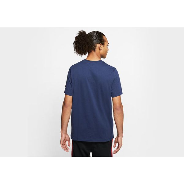 Koszulka męska nike air jordan remastered hbr crew tee midnight navy. Niebieskie koszulki sportowe męskie Nike, m, bez wzorów, bez kołnierzyka, bez ramiączek, do biegania. Za 149.00 zł.
