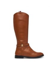 Tommy Hilfiger Kozaki T4A6-35186-0036 Brązowy. Brązowe buty zimowe dziewczęce Tommy Hilfiger, bez wzorów, ze skóry, bez zapięcia. Za 764.99 zł.