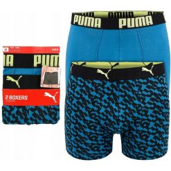Bokserki męskie bawełniane 2 pary PUMA BOXER TRUNKS. Niebieskie bokserki męskie Puma, m, bez wzorów, z bawełny. Za 58.90 zł.