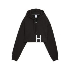 Damska gruba bluza z kapturem PUMA x HYROX PUMA Black. Czarne bluzy sportowe damskie Puma, m, bez wzorów, z dzianiny, z kapturem, do biegania. Za 231.58 zł.