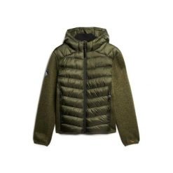Kurtka puchowa Superdry Storm Hybrid. Zielone kurtki męskie Superdry., s, bez wzorów, z dzianiny, z kapturem. Za 559.00 zł.