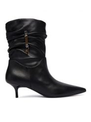 PINKO Botki Gloria 28 SD0629P003 Czarny. Czarne botki damskie Pinko, ze skóry, bez obcasa, na płaskiej podeszwie, bez zapięcia. Za 1,399.00 zł.