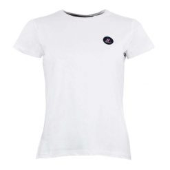 Koszulka damska Peak Mountain Acoda. Białe t-shirty damskie Peak Mountain, bez wzorów, casualowe, bez kołnierzyka. W wyprzedaży za 103.50 zł.