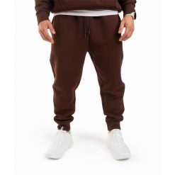 Spodnie INTERLOCK OVERSIZE DZIK® brązowe. Brązowe spodnie sportowe męskie DZIK, m, bez wzorów, na jogę i pilates. Za 289.99 zł.
