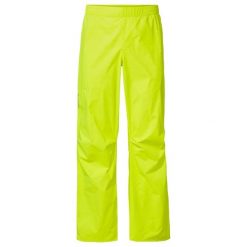 Spodnie przeciwdeszczowe VAUDE Drop II. Żółte spodnie sportowe męskie Vaude, m, bez wzorów, z gumy, na fitness i siłownię. Za 436.55 zł.