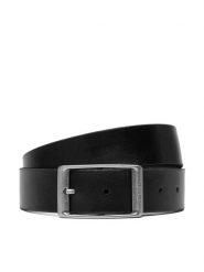 Calvin Klein Pasek Casual Round Buckle Tumbled 35Mm LV04D7123G Czarny. Czarne paski damskie Calvin Klein, bez wzorów, ze skóry, casualowe. Za 209.99 zł.