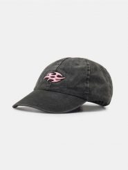 Bawełniana czapka baseballowa z haftem - szary. Szare czapki i kapelusze damskie Sinsay, bez wzorów, z bawełny. Za 19.99 zł.