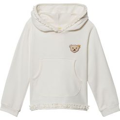 Bluza w kolorze kremowym. Białe bluzy dla niemowląt Steiff, z aplikacjami, bez ramiączek, bez kaptura. W wyprzedaży za 58.95 zł.